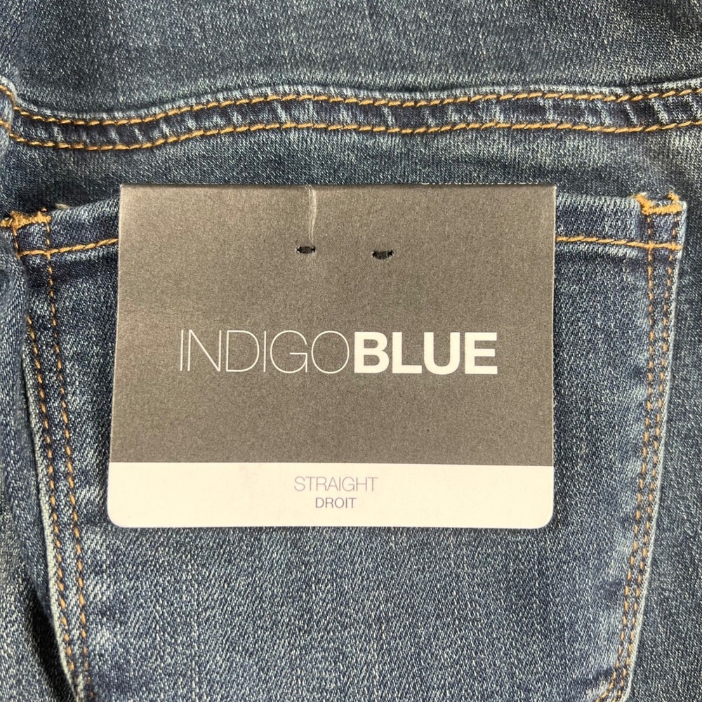 Indigo Blue Maternity Straight Leg Jeans Secret Fit Belly Dark Wash XS NWT - Picture 8 of 8